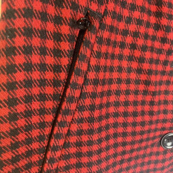 Woolrich Ruby Womens Red Black Button Front Wool Blend Vest size small - Picture 3 of 9